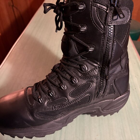 Mens Reebok 8" Rapid Response Side Zip Black Tactical Boots Size 11.5 W RB8878 - Picture 5 of 10